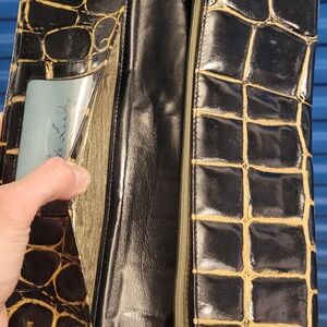 Kate landry leather clutch